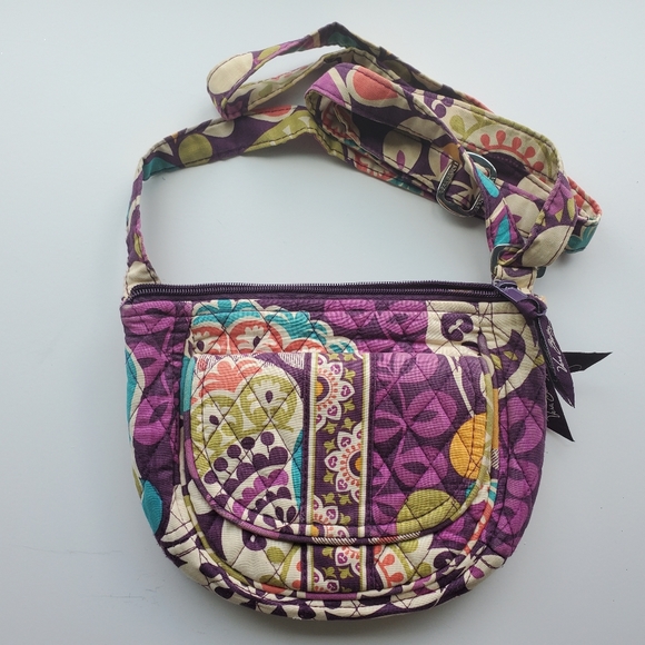 Vera Bradley Plum Crazy Crossbody Bag - Picture 1 of 3